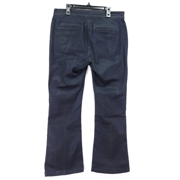 Ralph Lauren Wax Coated Jeans Women's Size 8 Flare-Leg Dark Wash - Picture 10 of 13